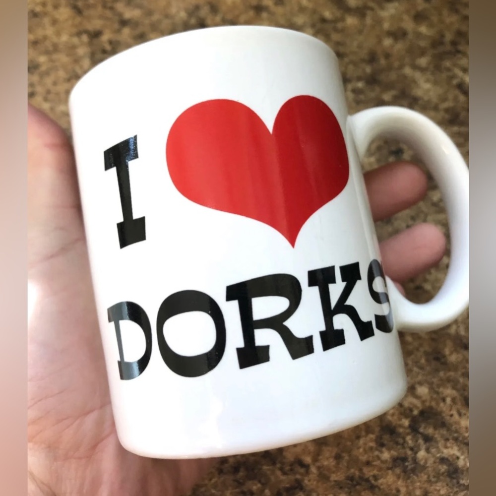 I Love Dorks Cup Funny Mug David And Goliath 2003 CC1